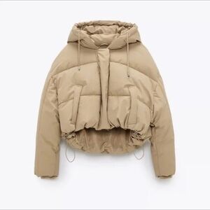 Zara Cropped Puffer Jacket